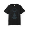 Meditation Moon T-Shirt — Yoga Silhouette & Crescent Moon Graphic