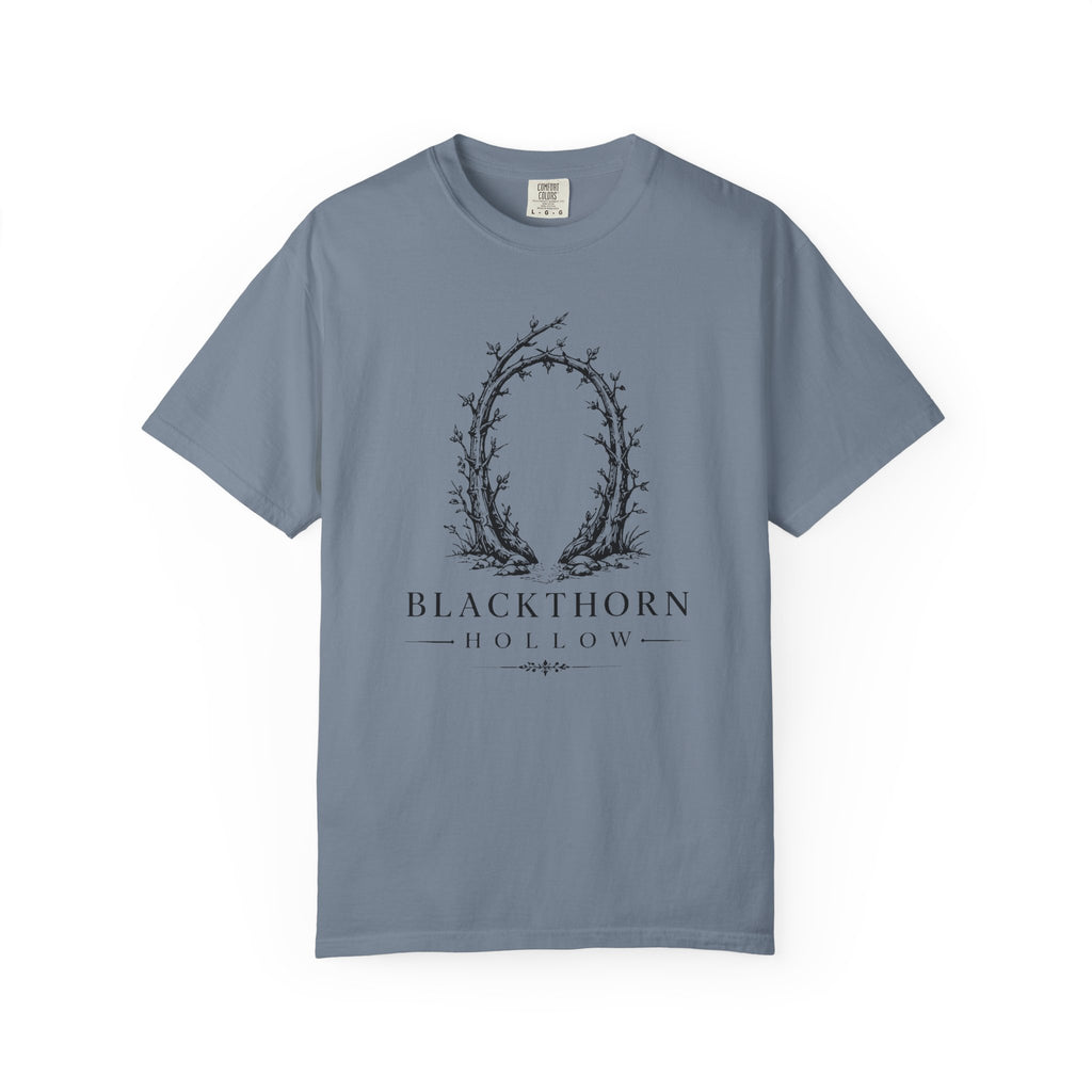 Blackthorn Hollow T-shirt - Vintage Botanical Crest Tee