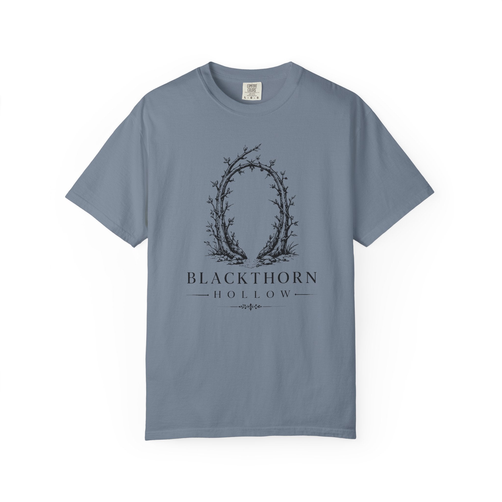 Blackthorn Hollow T-shirt - Vintage Botanical Crest Tee