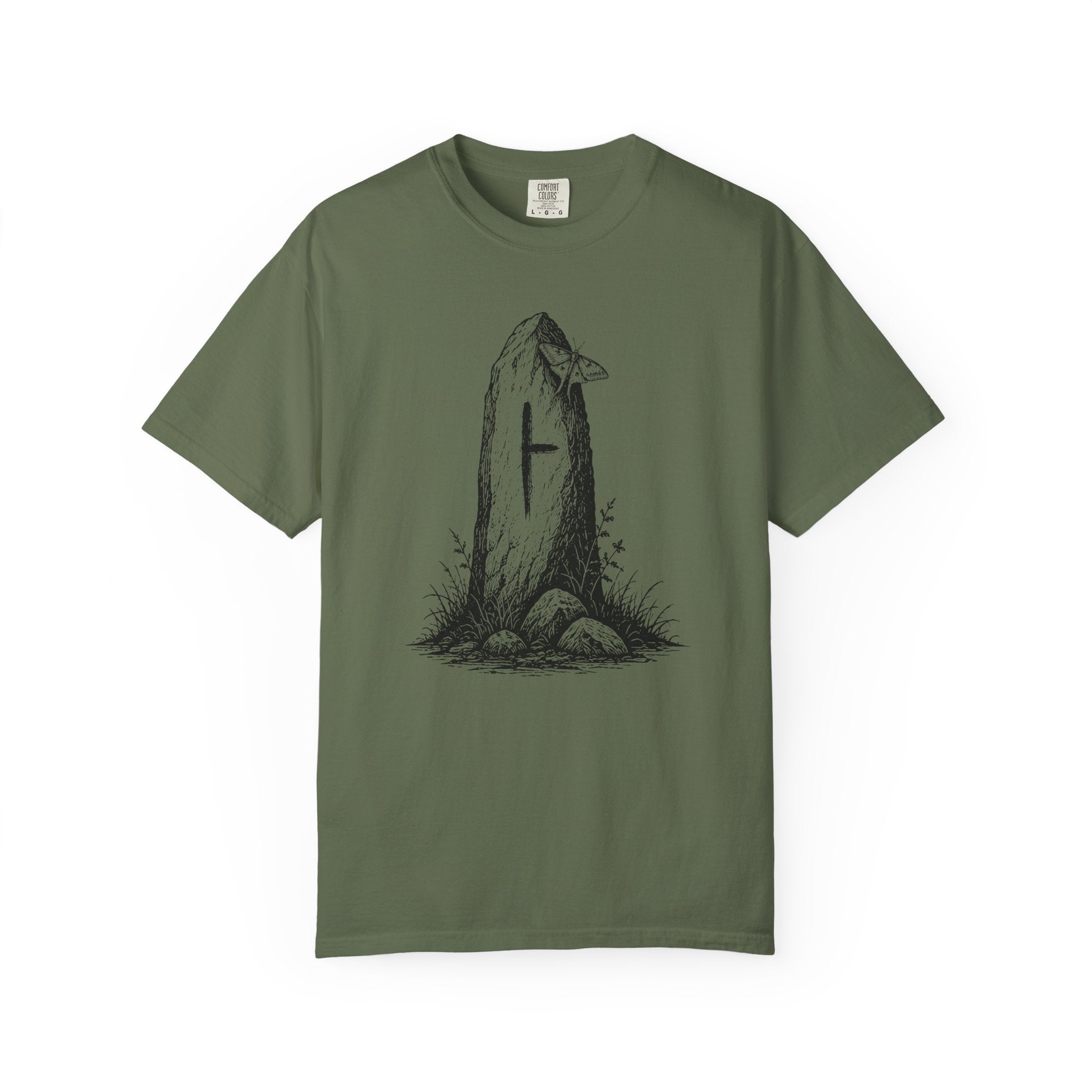 The Beith Stone Tee – Birch and Beginnings - Premium Vintage Art Graphic Tee - Blackthorn Hollow