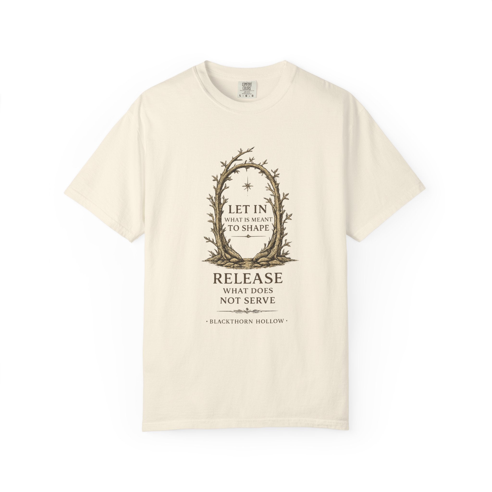 Let in What Shapes - Dark Cottagecore Botanical Tee - Blackthorn Hollow