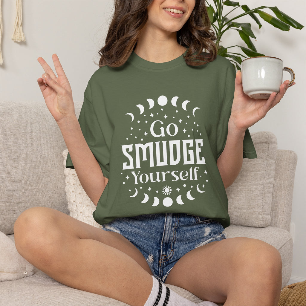 Go Smudge Yourself T-Shirt — Spiritual Moon Phase Tee