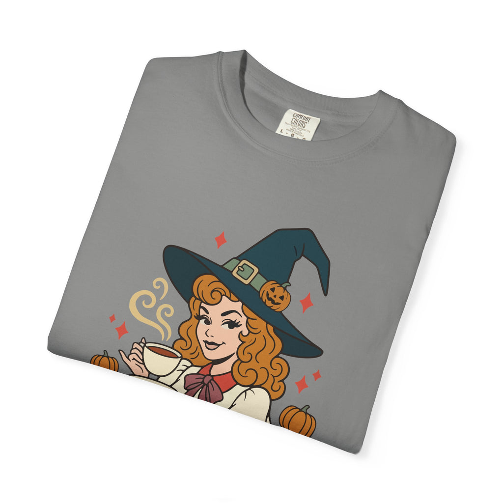 Witch Coffee T-Shirt — "Even Witches Need Coffee" Halloween Tee