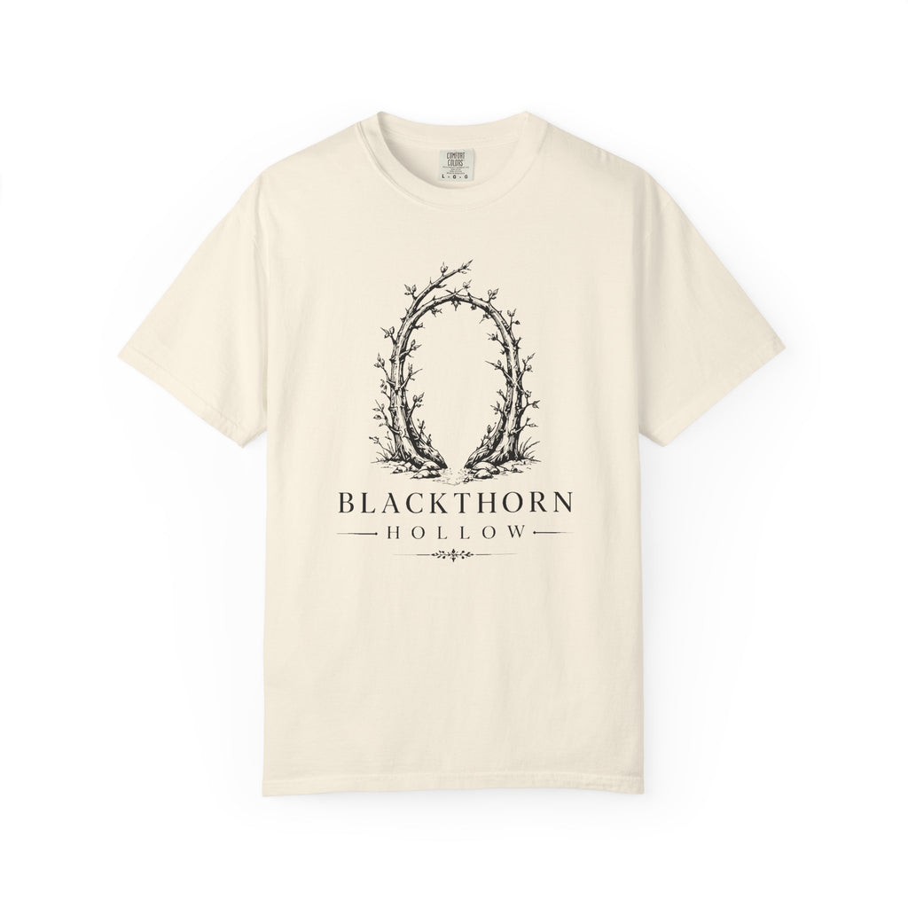 Blackthorn Hollow T-shirt - Vintage Botanical Crest Tee