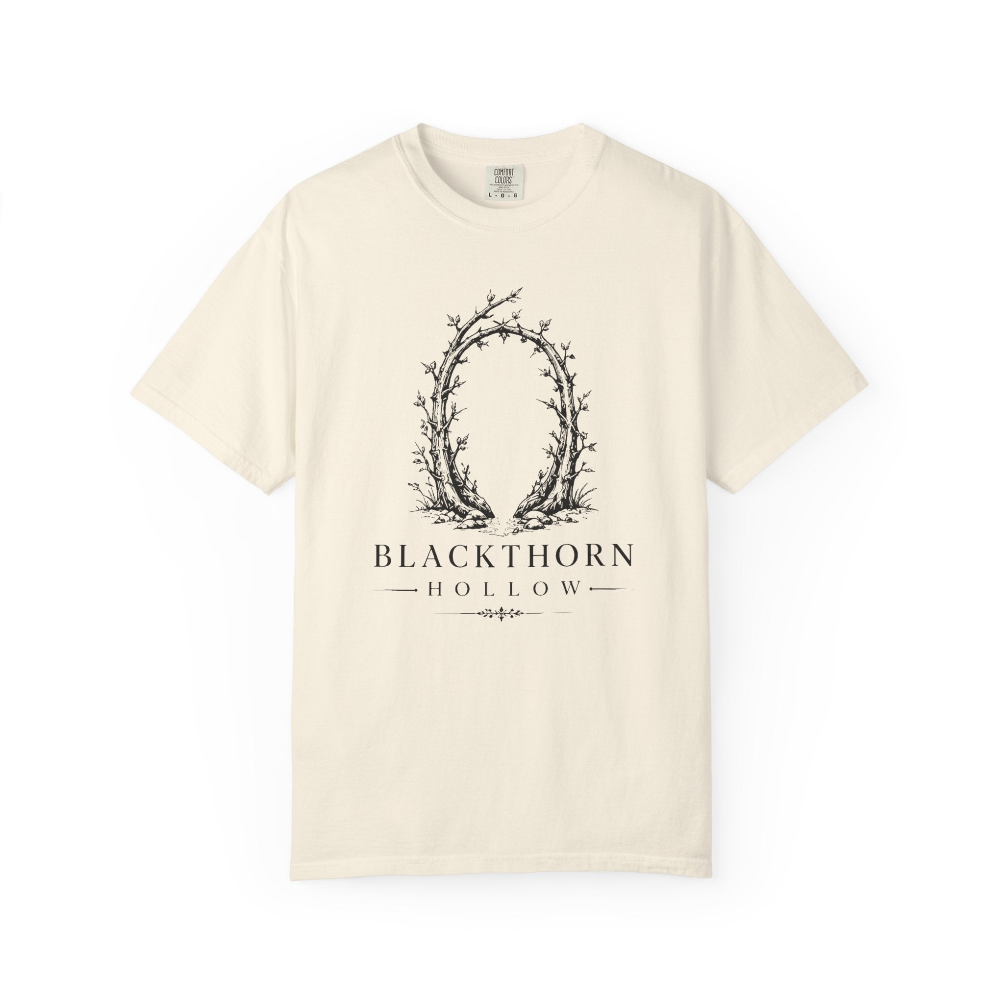 Blackthorn Hollow T-shirt - Vintage Botanical Crest Tee