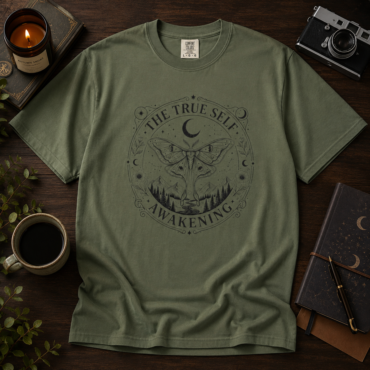Mystic Moth T-Shirt — "The True Self Awakening" Graphic Tee