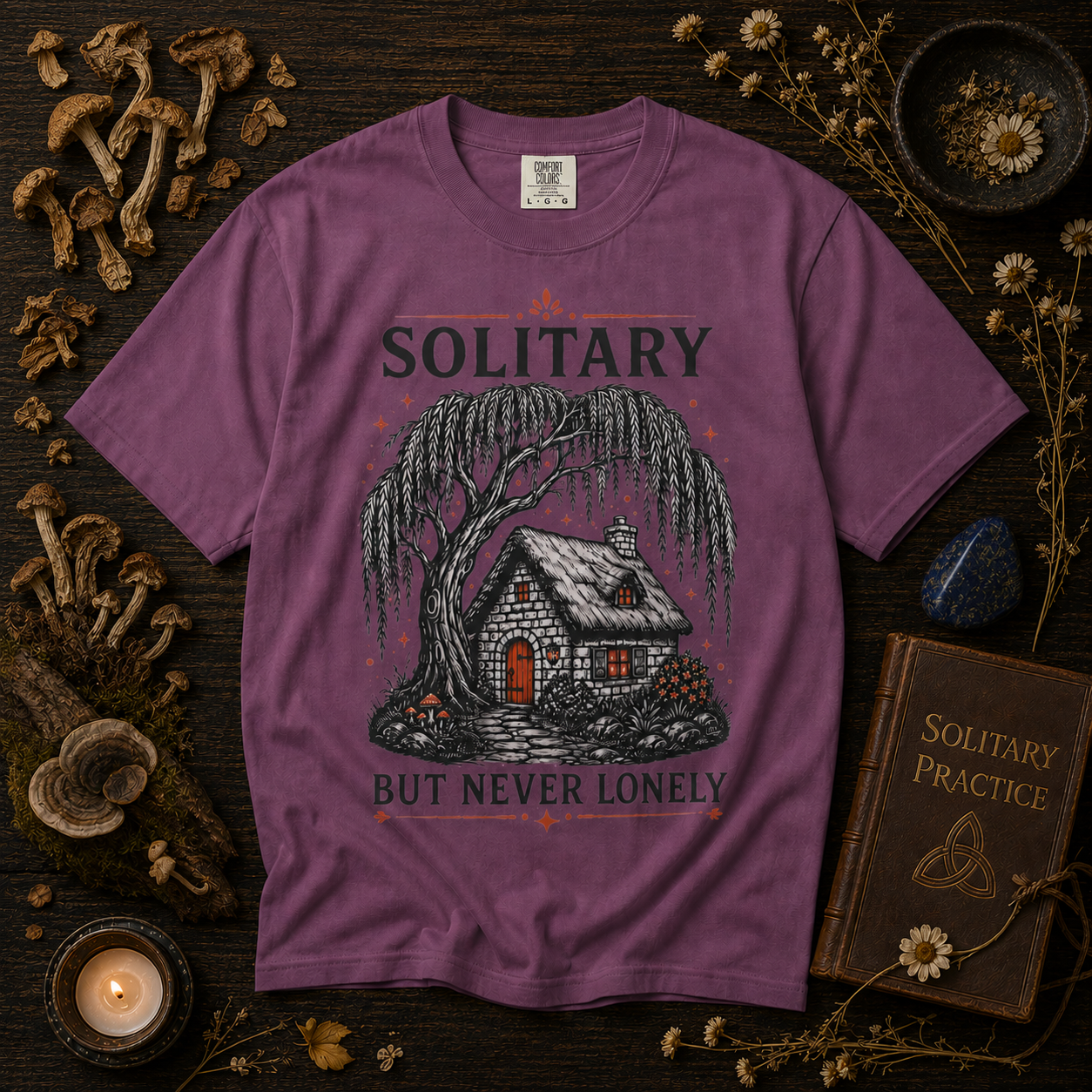 Solitary But Never Lonely Cabin T-Shirt