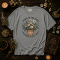 Sown in the Dark, Blooming in the Light - Inspirational Garden Tee - Daisy Pot Graphic T-Shirt