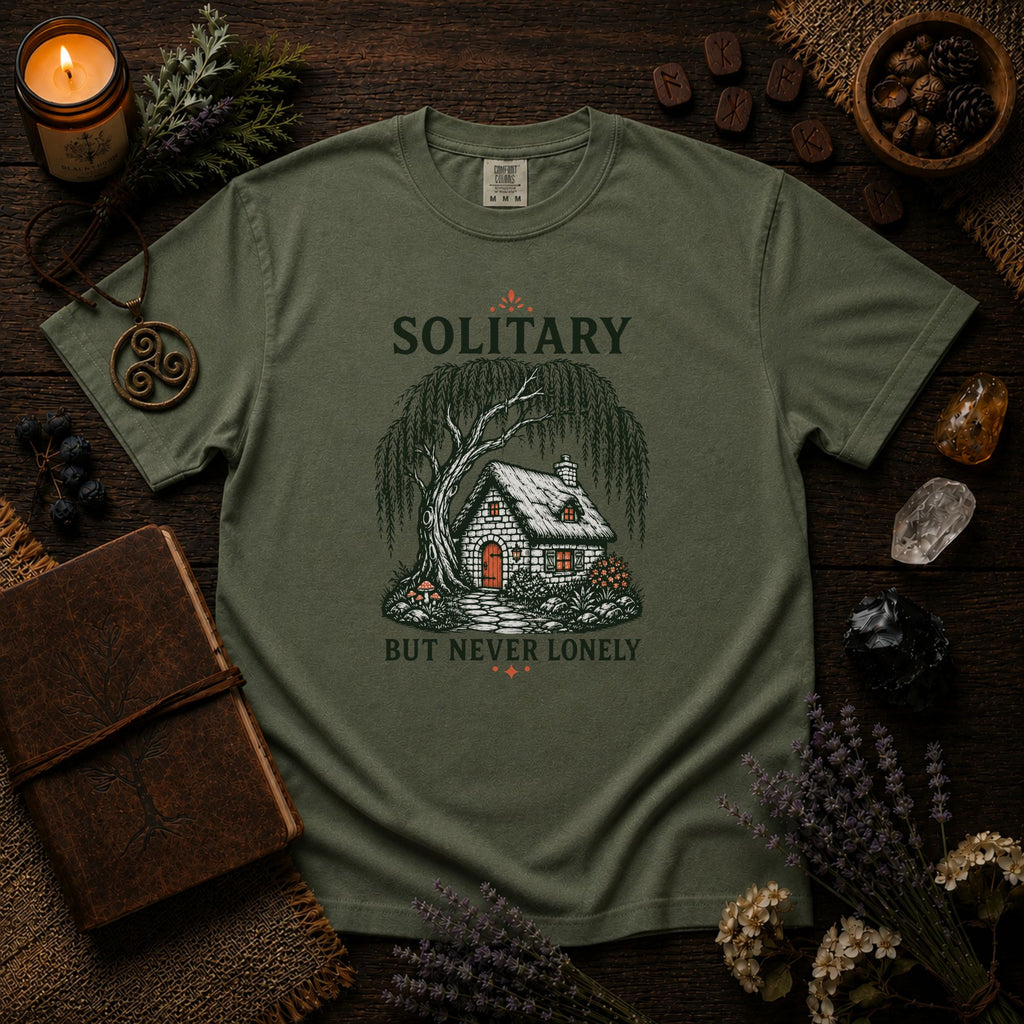 Solitary But Never Lonely Cabin T-Shirt