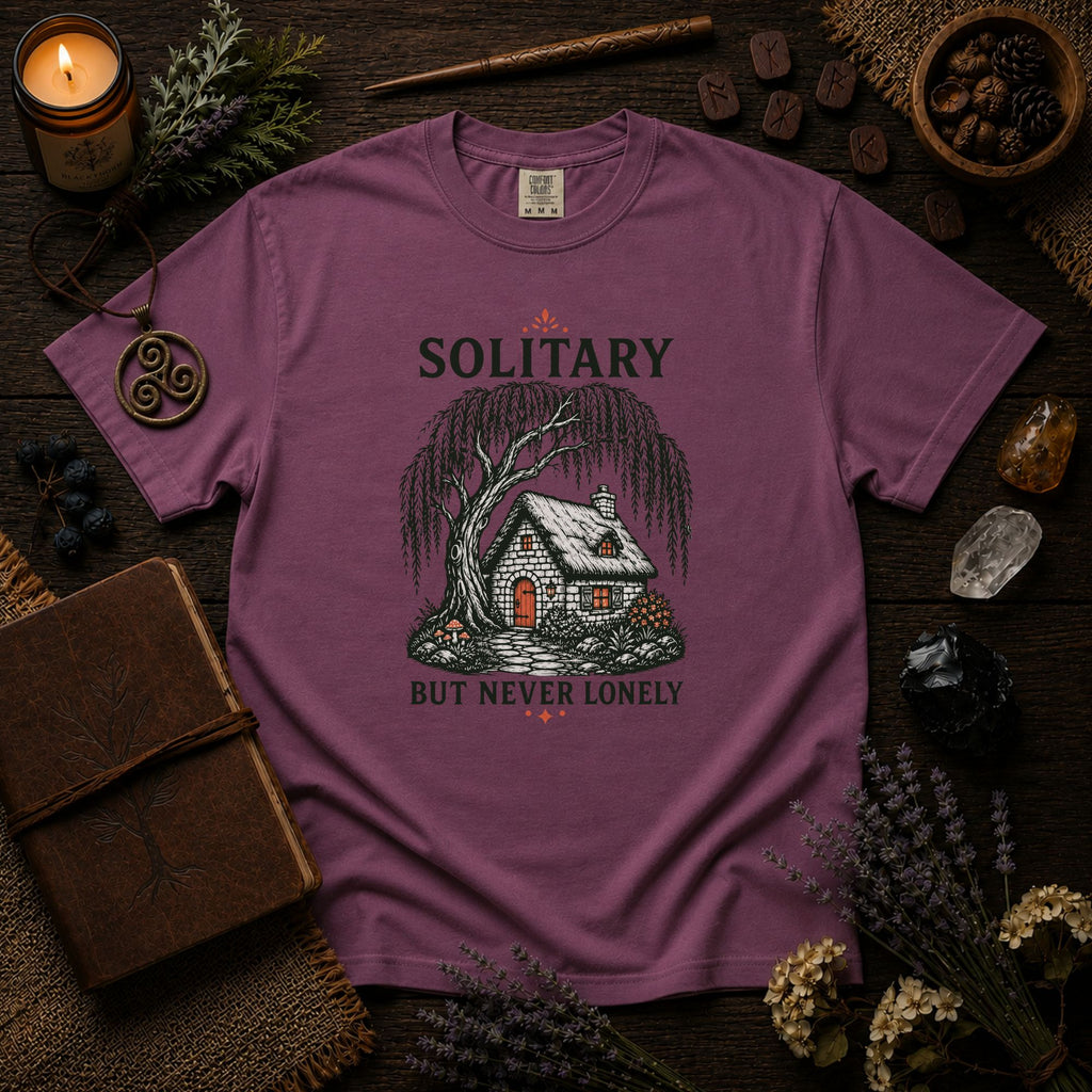 Solitary But Never Lonely Cabin T-Shirt