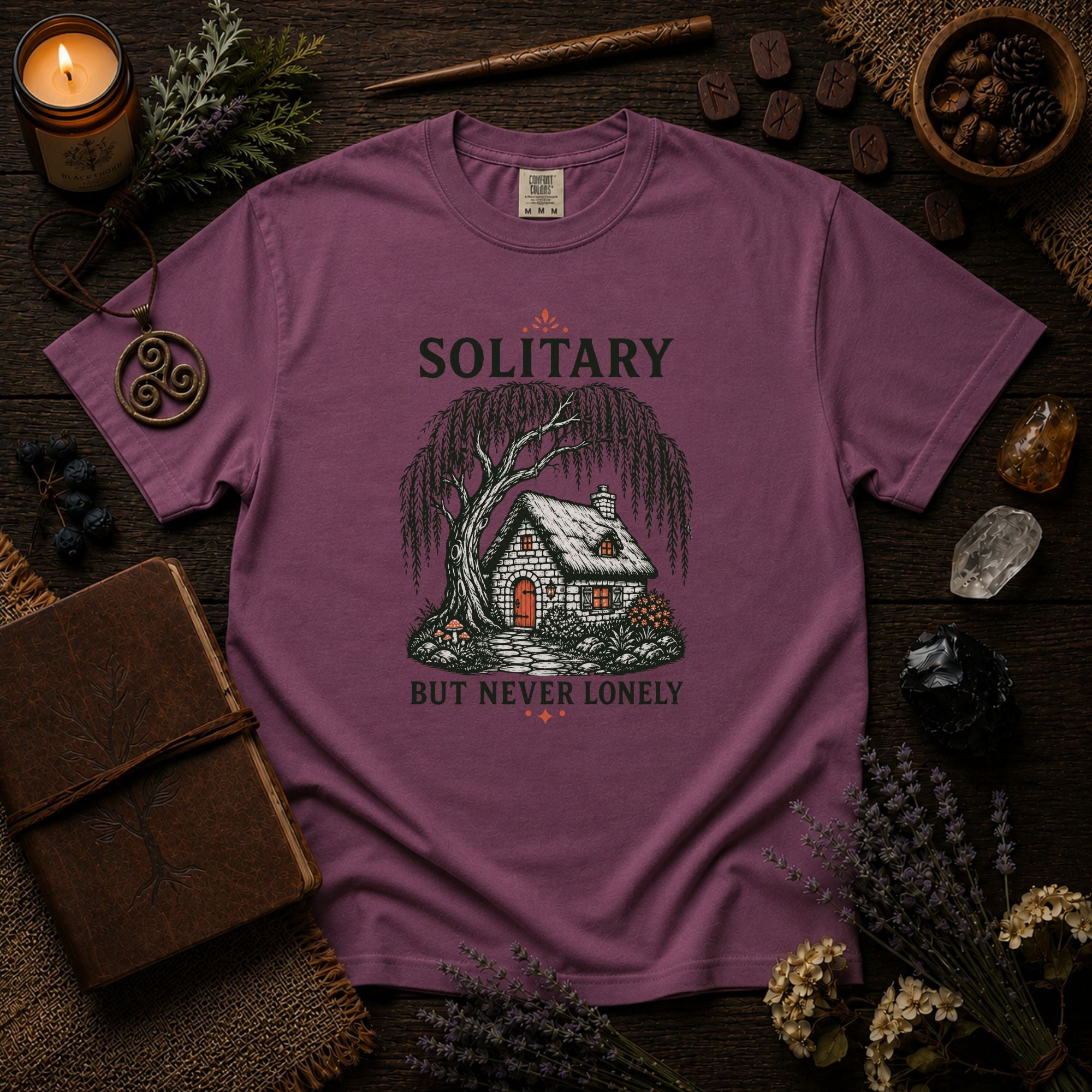 Solitary But Never Lonely Cabin T-Shirt