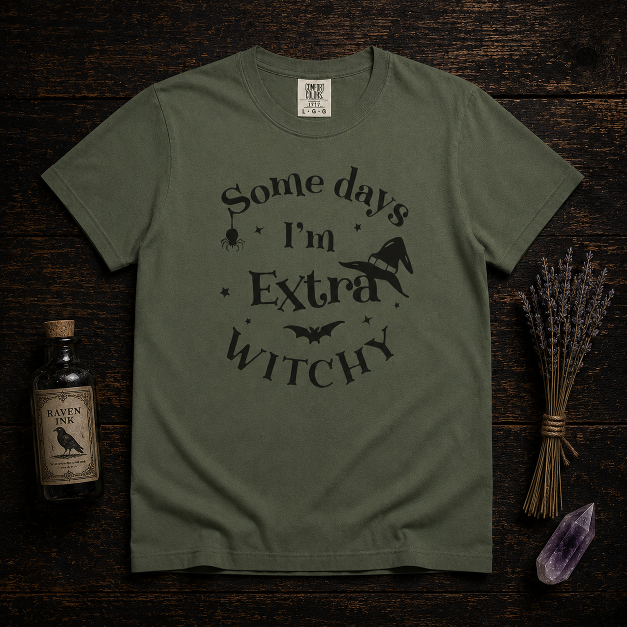 Witchy Vibes T-Shirt — "Some Days I’m Extra Witchy" Graphic Tee