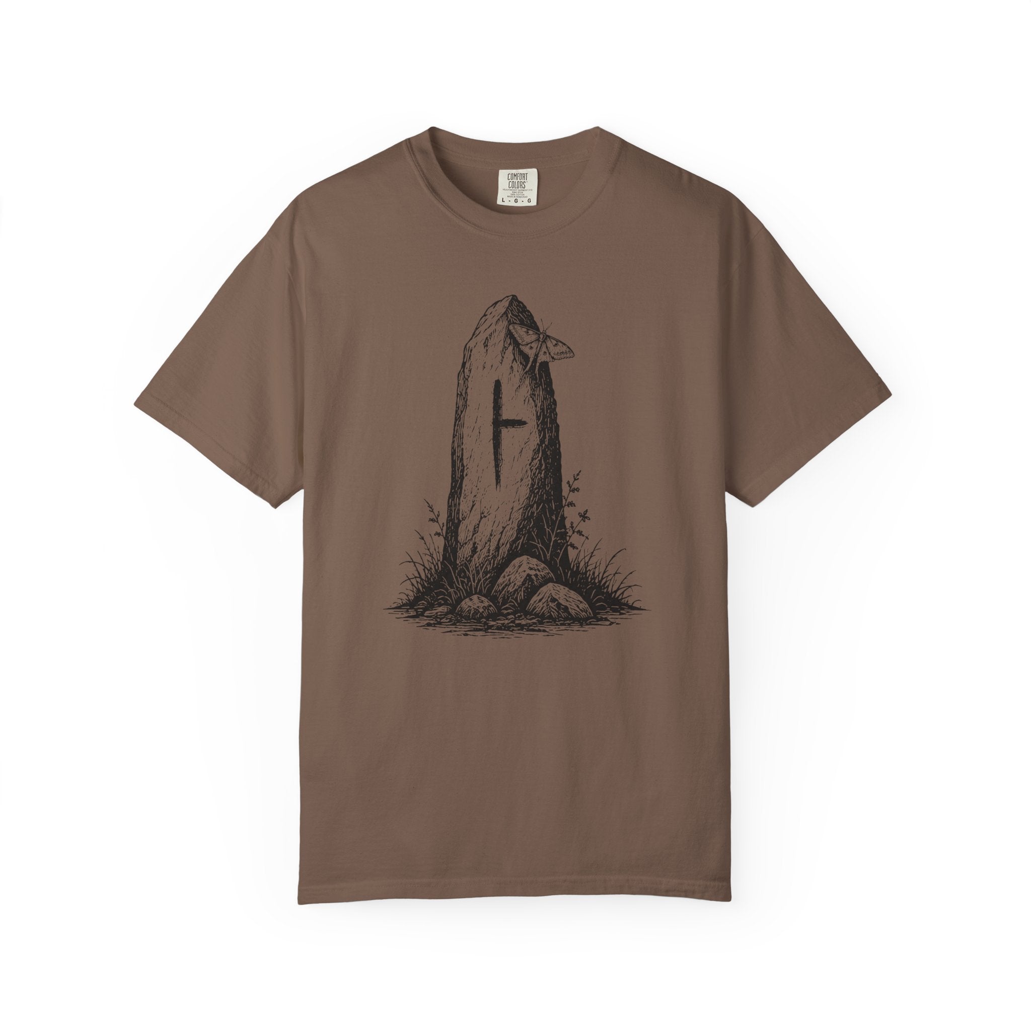 The Beith Stone Tee – Birch and Beginnings - Premium Vintage Art Graphic Tee - Blackthorn Hollow