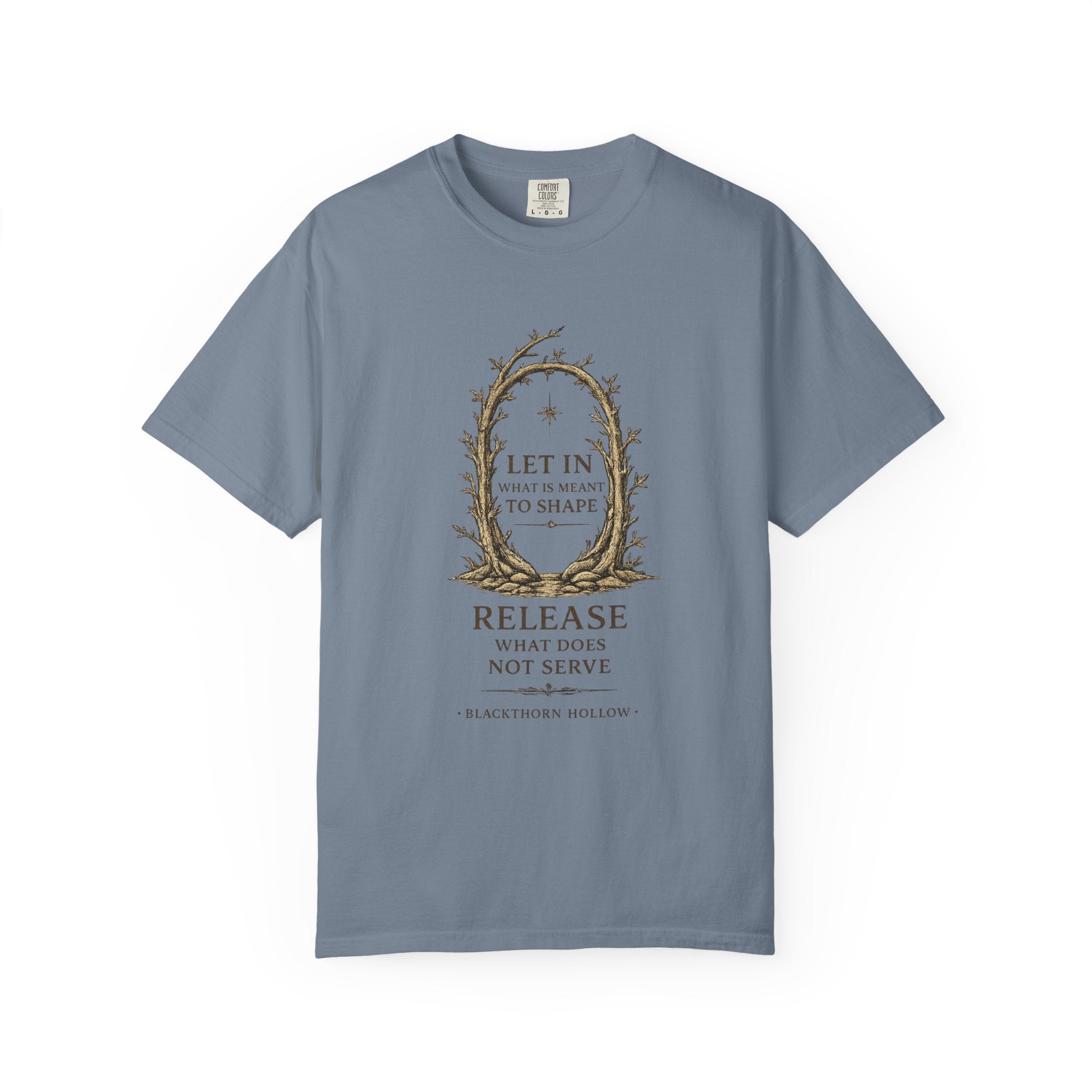 Let in What Shapes - Dark Cottagecore Botanical Tee - Blackthorn Hollow