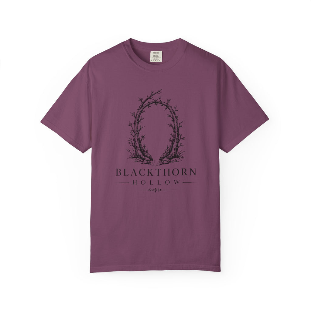 Blackthorn Hollow T-shirt - Vintage Botanical Crest Tee