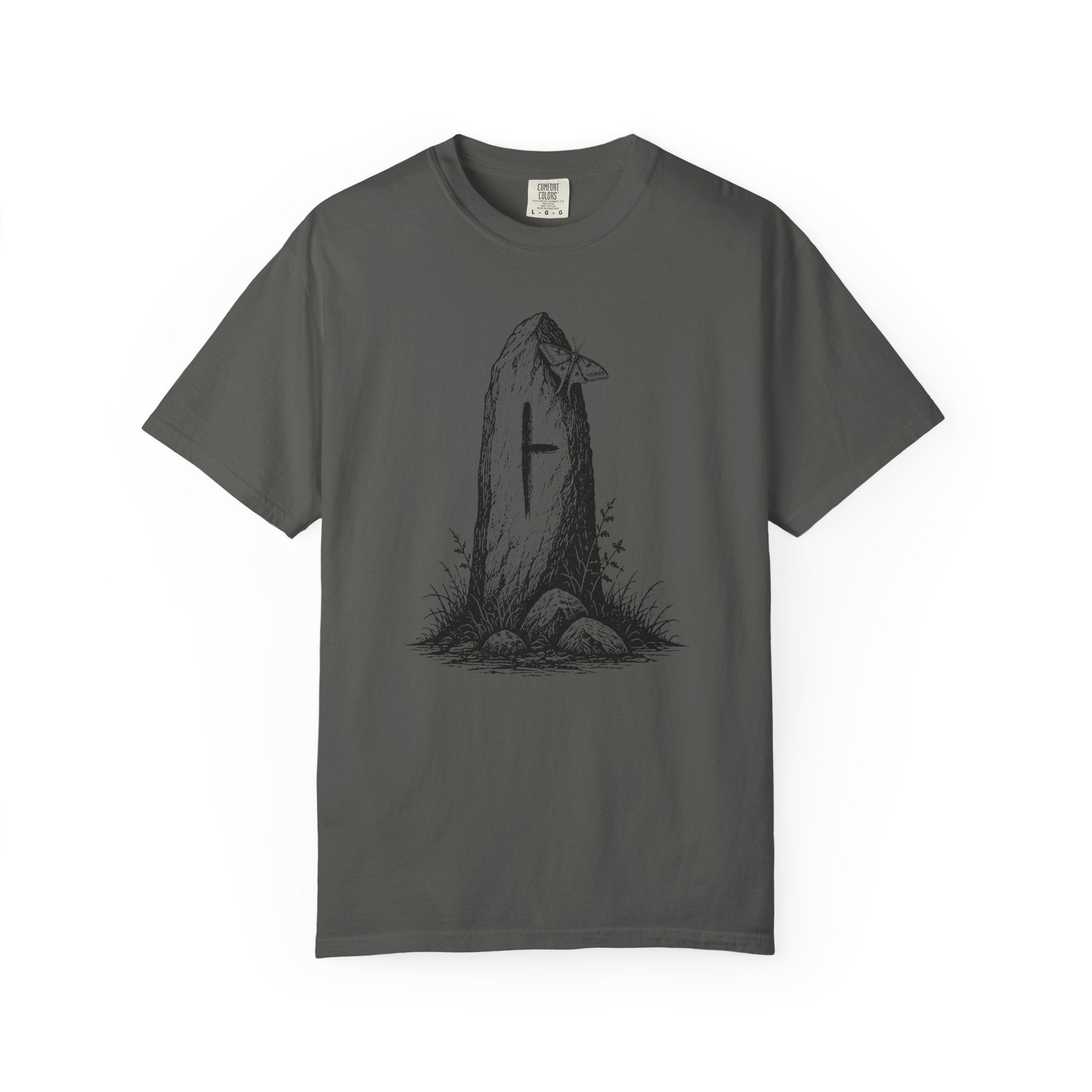 The Beith Stone Tee – Birch and Beginnings - Premium Vintage Art Graphic Tee - Blackthorn Hollow