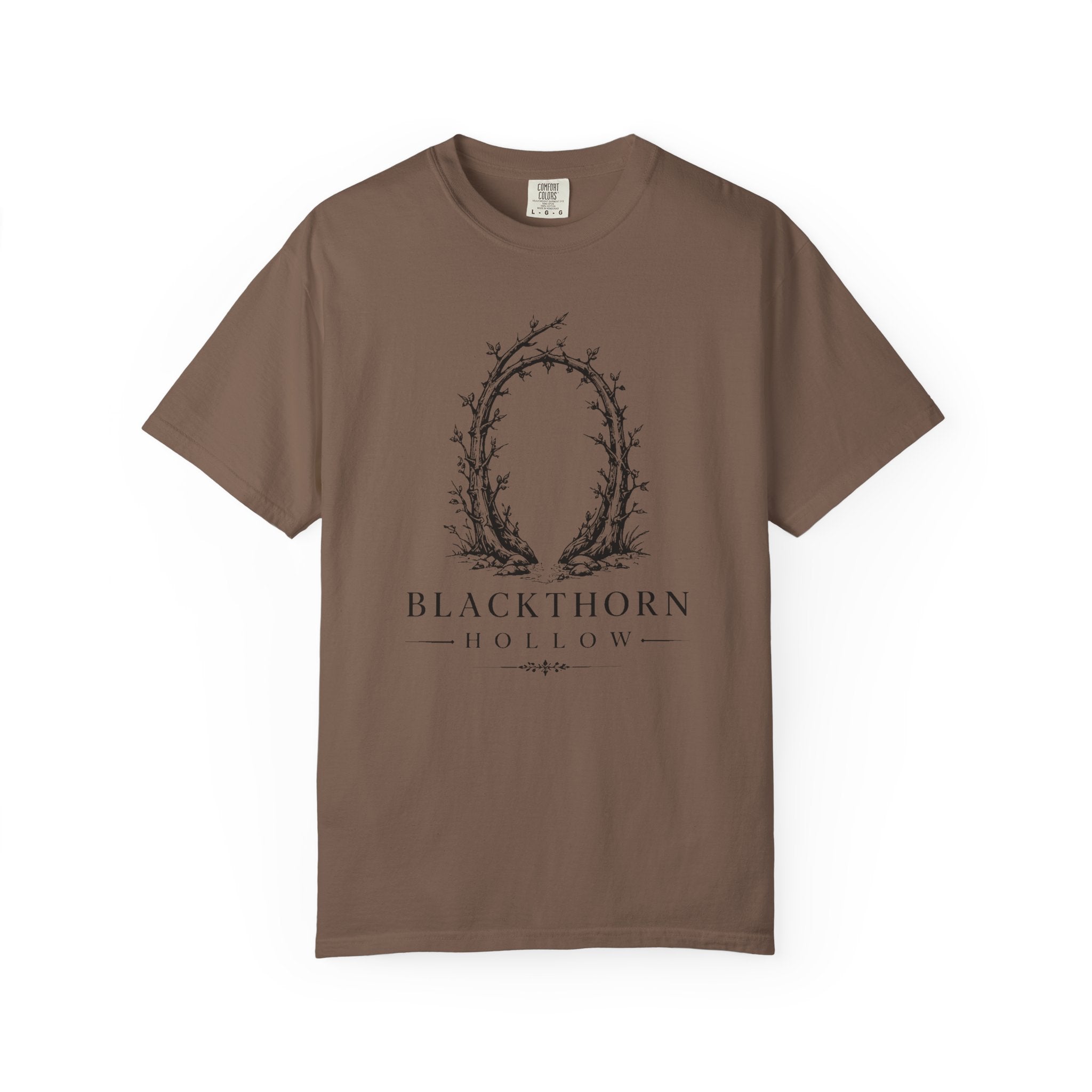 Blackthorn Hollow T-shirt - Vintage Botanical Crest Tee