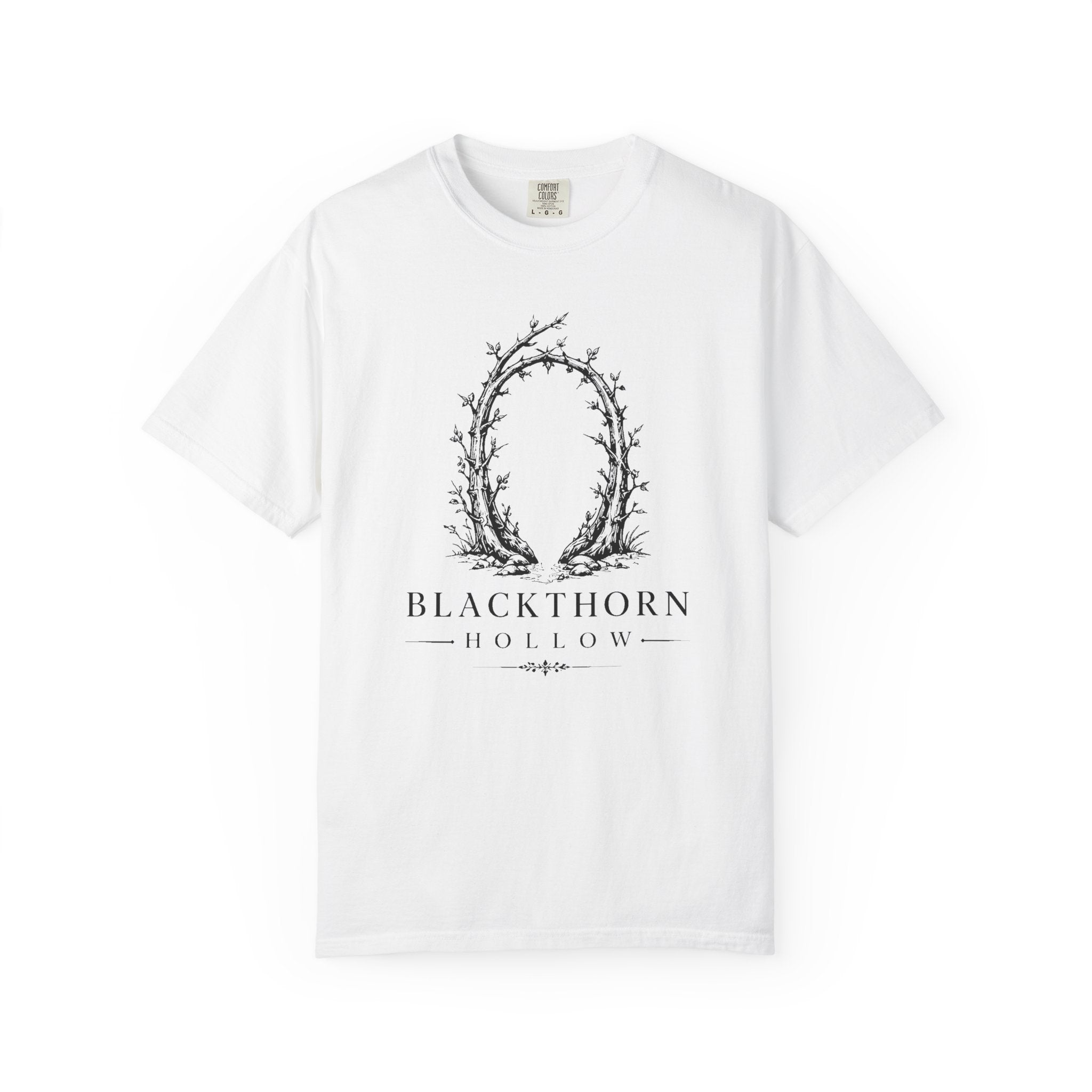 Blackthorn Hollow T-shirt - Vintage Botanical Crest Tee