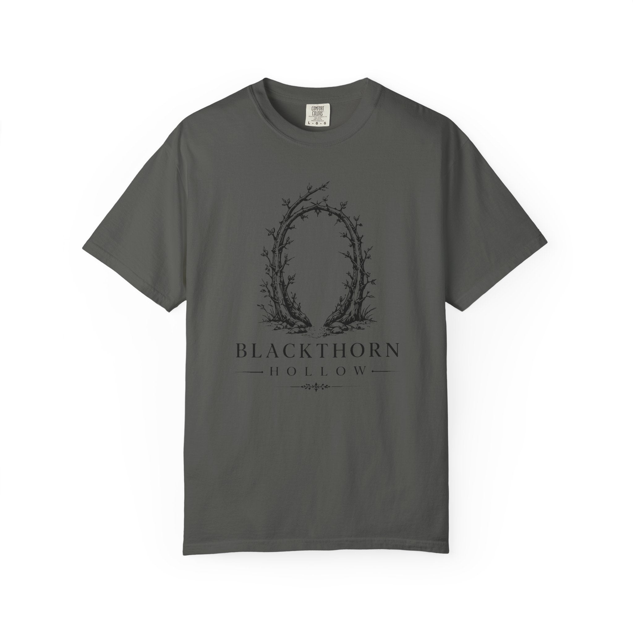 Blackthorn Hollow T-shirt - Vintage Botanical Crest Tee