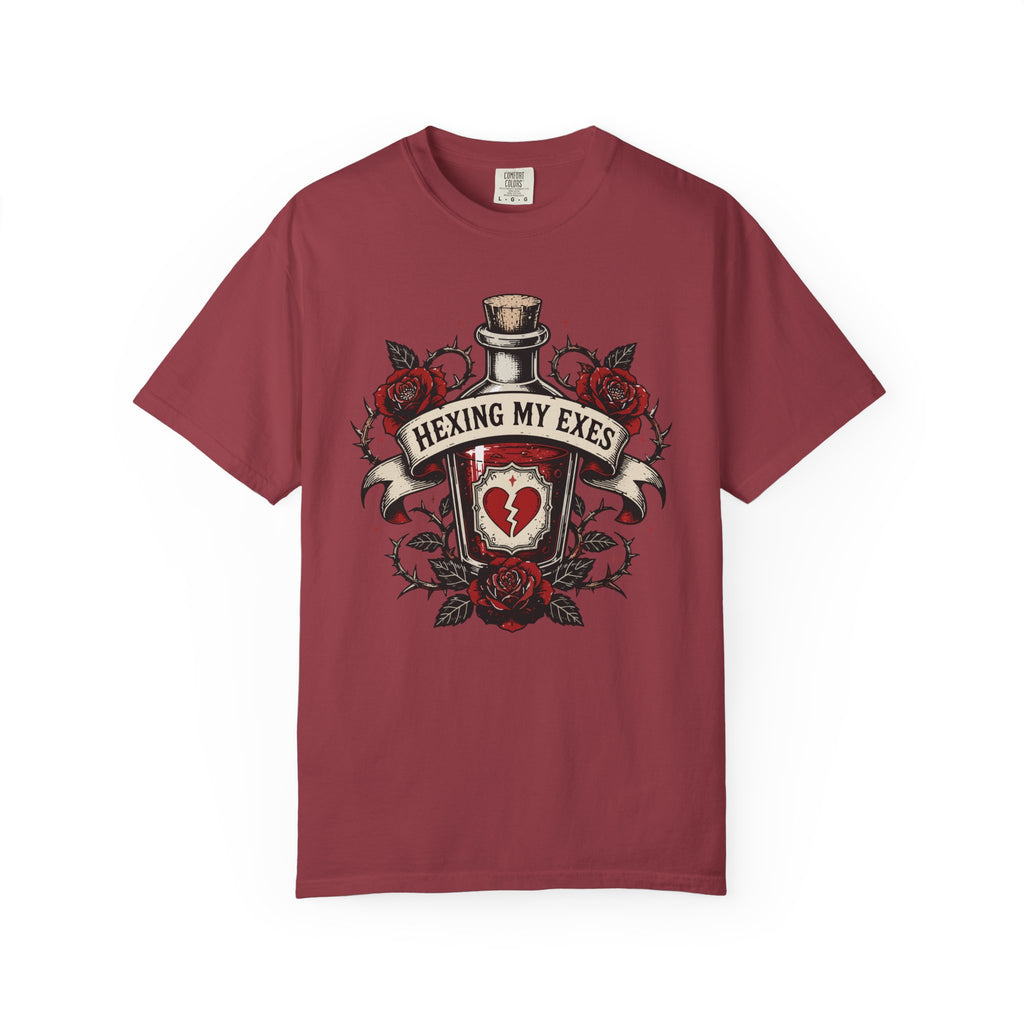 Hexing My Exes - Potion Bottle Design - Gothic Rose, Tattoo Art Style, Humor