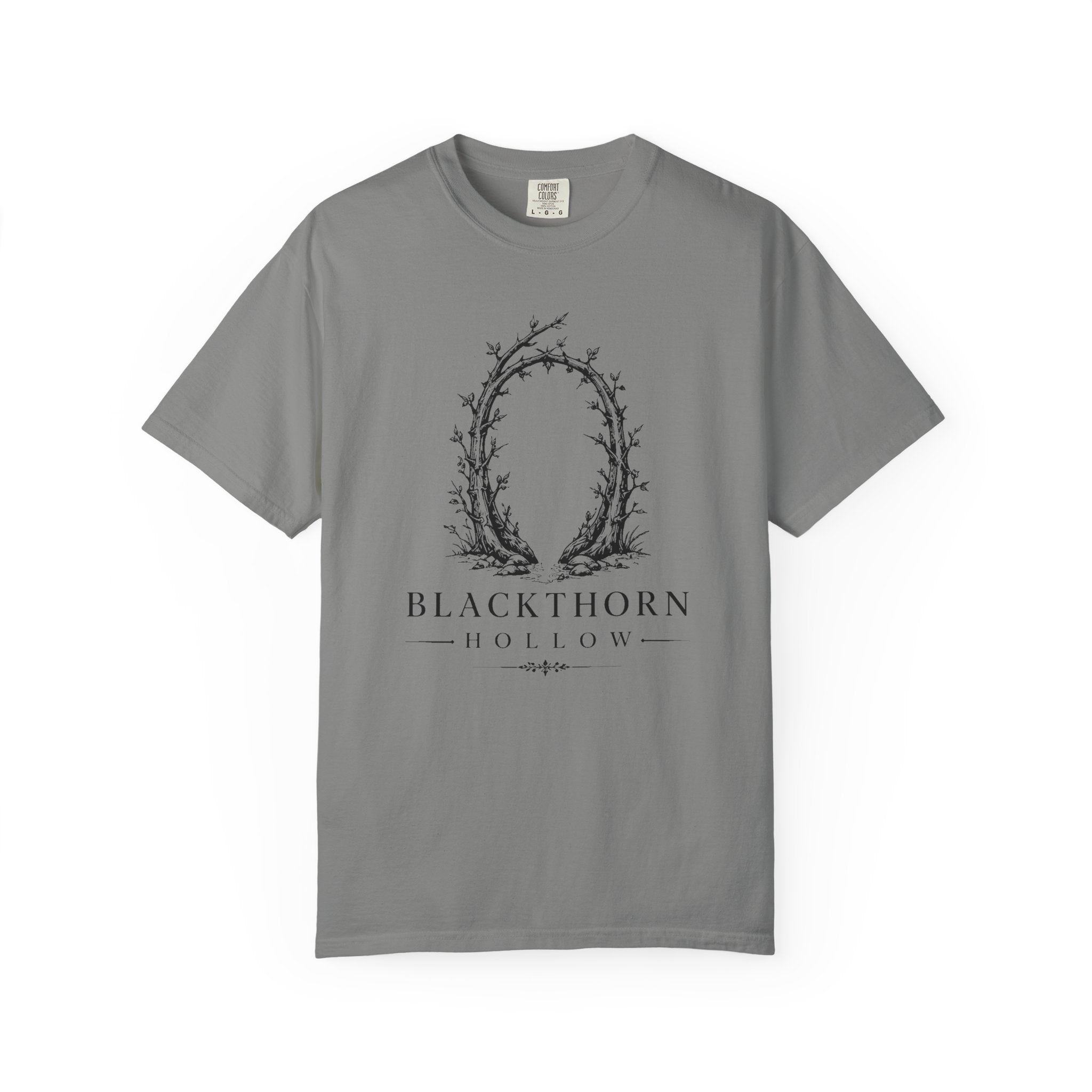 Blackthorn Hollow T-shirt - Vintage Botanical Crest Tee