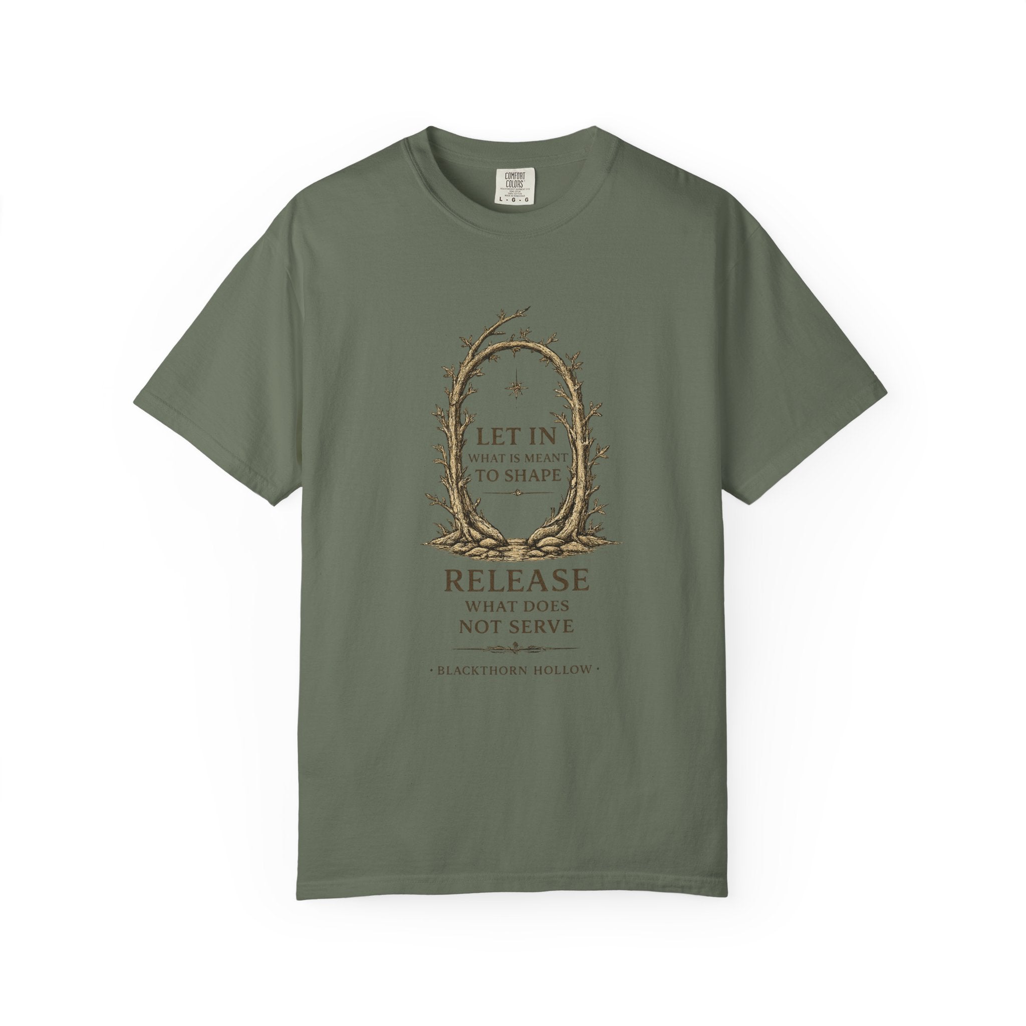 Let in What Shapes - Dark Cottagecore Botanical Tee - Blackthorn Hollow