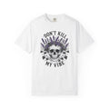 Don't Kill My Vibe Skull T-Shirt — Lavender Skull Graphic Tee