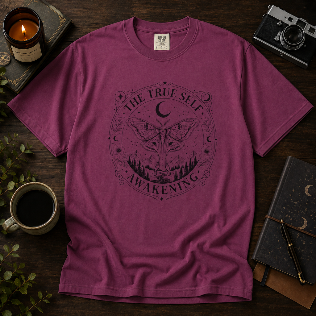 Mystic Moth T-Shirt — "The True Self Awakening" Graphic Tee